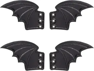 2 Pairs Bat Shoe Wings Skate Sneaker Accessories Canvas Wing Charm Accessory for Women Men 5.71 x 3.82 inch