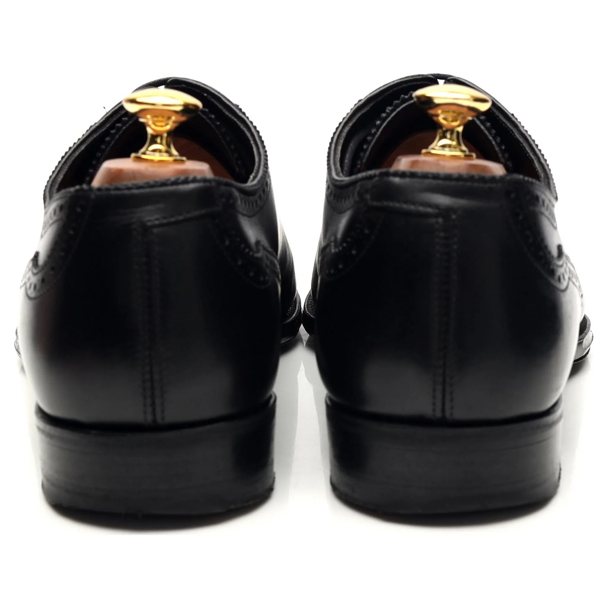 'Adam' Black Leather Oxford Brogue UK 10 E