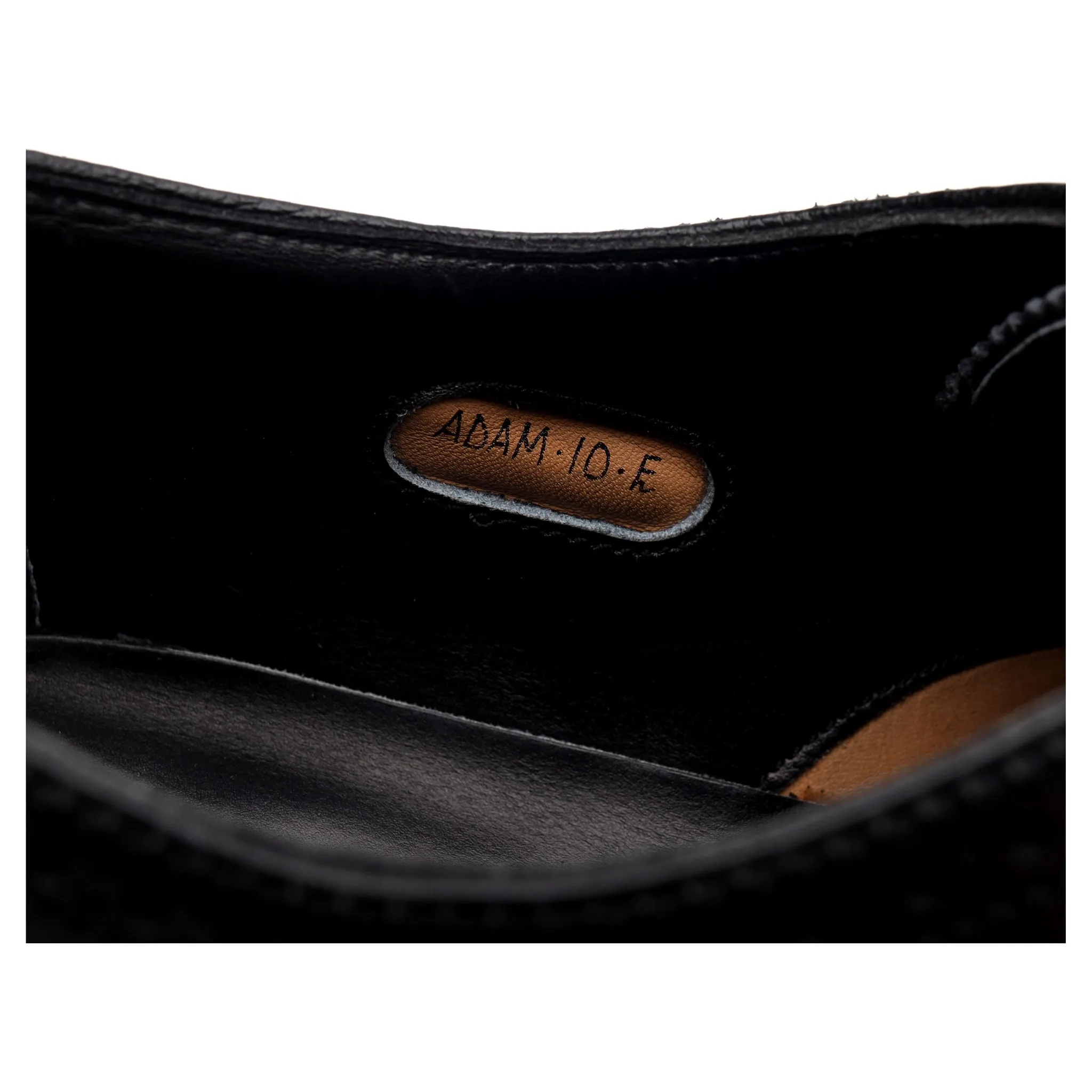 'Adam' Black Leather Oxford Brogue UK 10 E