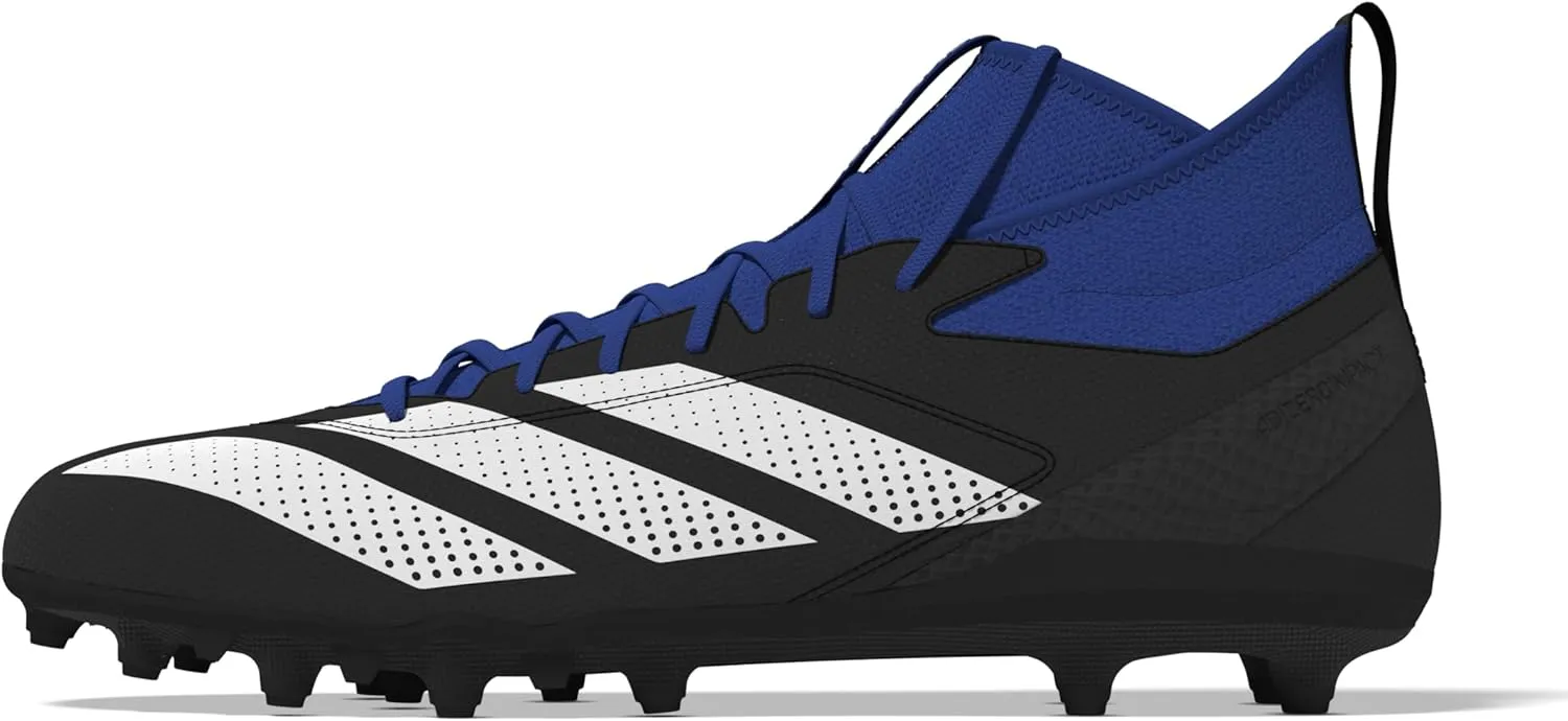 adidas Men's Adizero Impact.2 American Football Sneaker, Black/White/Team Royal Blue, 10.5
