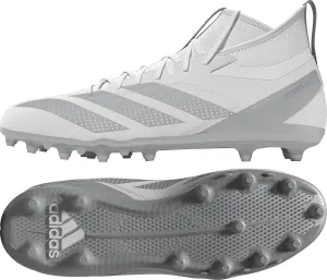 adidas Men's Adizero Impact.2 American Football Sneaker, White/Silver Metallic/White, 10