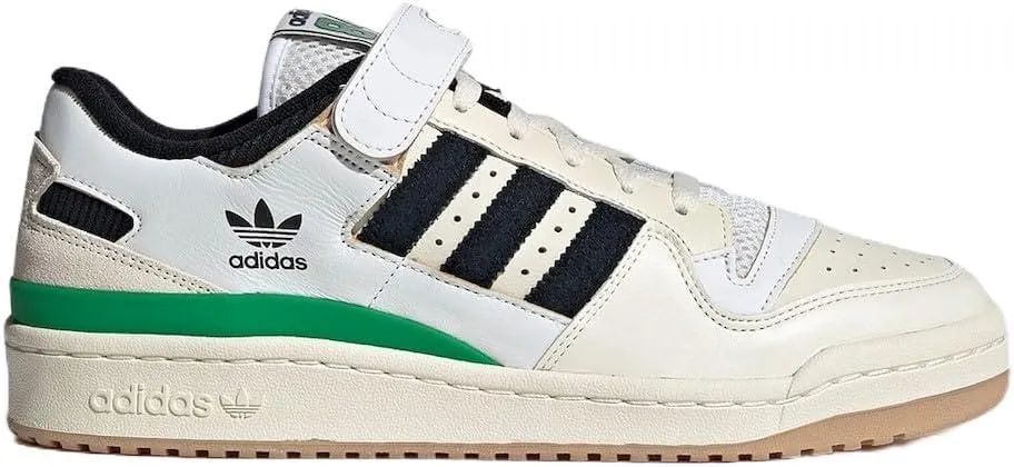 adidas Men's Forum Low Sneaker, Cream White/Core Black/Green, 10 M US