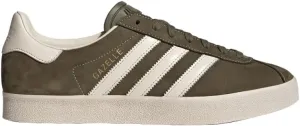 adidas Men's Gazelle Sneaker, Olive Strata/Chalk White/Wonder White, Size 8