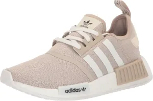adidas Originals NMD_R1 Sneaker, Wonder Beige/White/Wonder White, 12 US Unisex Little Kid