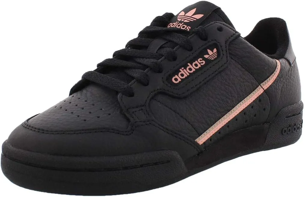 adidas Originals Women's Continental 80 Sneaker, core Black/Trace Pink/Copper met, 10