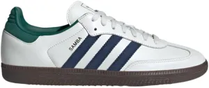 adidas Samba OG Men's Sneaker, Core Black/Cloud White/Collegiate Green, Size 12
