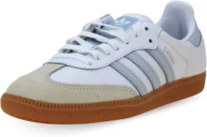 adidas Samba OG Womens Sneaker (White Halo Blue Gum, 5, IE0877)