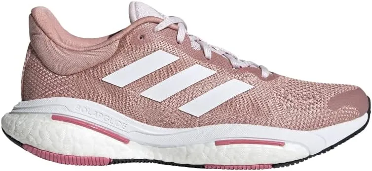 adidas Women's SolarGlide 5 Sneaker, Wonder Mauve/White/Rose Tone, 10