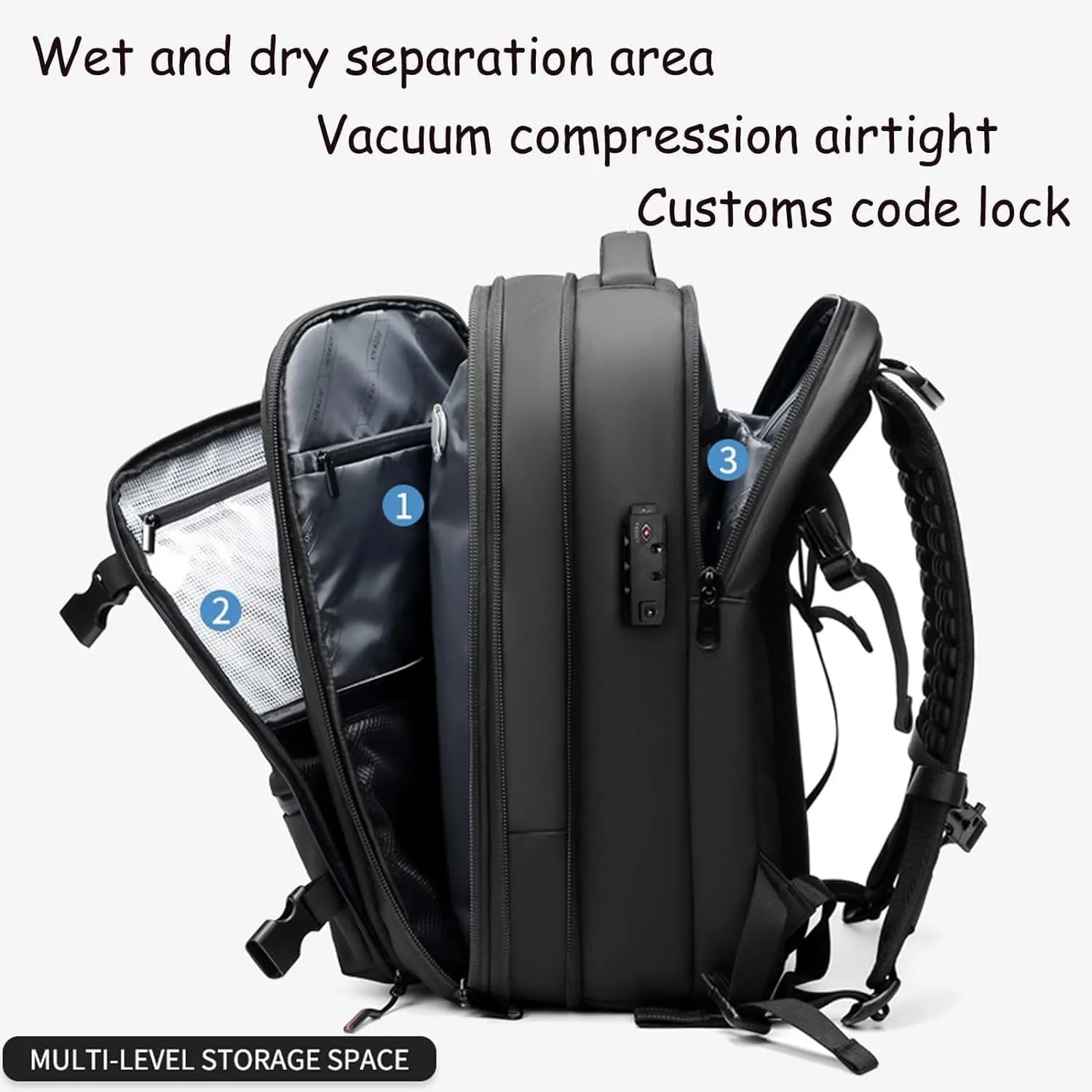 Aeropack Backpack, Aeropack Vacuum Compression Backpack, 2025 60l Expandable Backpack with Vacuum Compression (Blue 2.0, Bag)