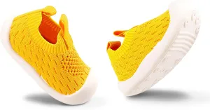 Baby Walking Shoes Toddler Girl Boy Soft Sole Breathable Cotton Canvas Shoes Infant Lightweight Non-Slip Safer Slip-on First Walkers Shoes Casual Tennis Wide Sneakers Rubber Soles Running Outdoor