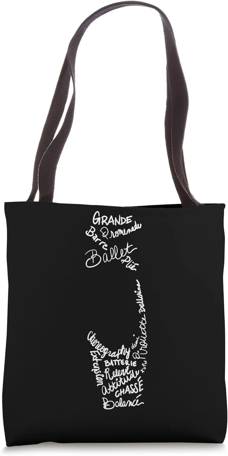 Ballet Pointe Shoe Word Cloud - Ballet Dancer - Ballet Art Tote Bag