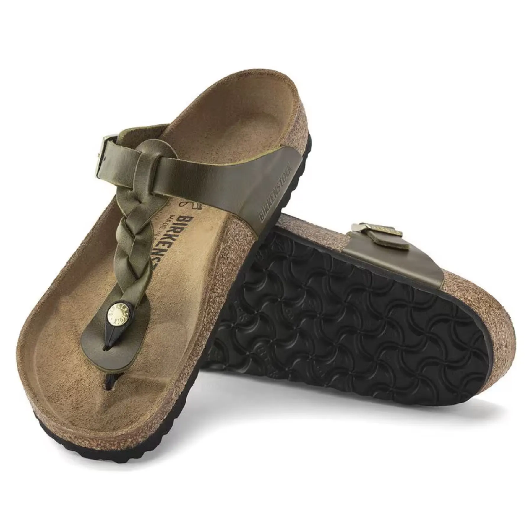 BIRKENSTOCK Gizeh Braided Oiled Leather Sandal