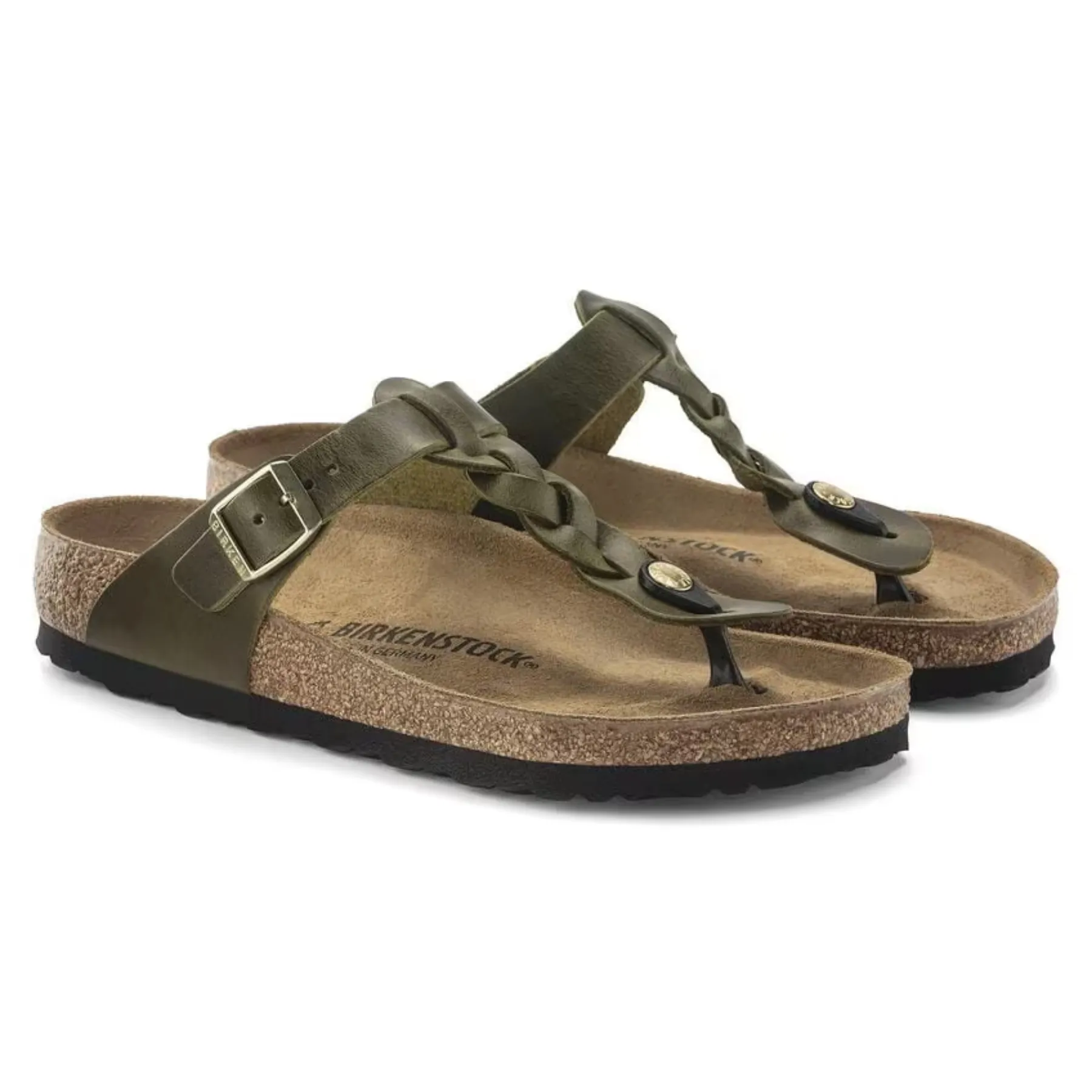 BIRKENSTOCK Gizeh Braided Oiled Leather Sandal