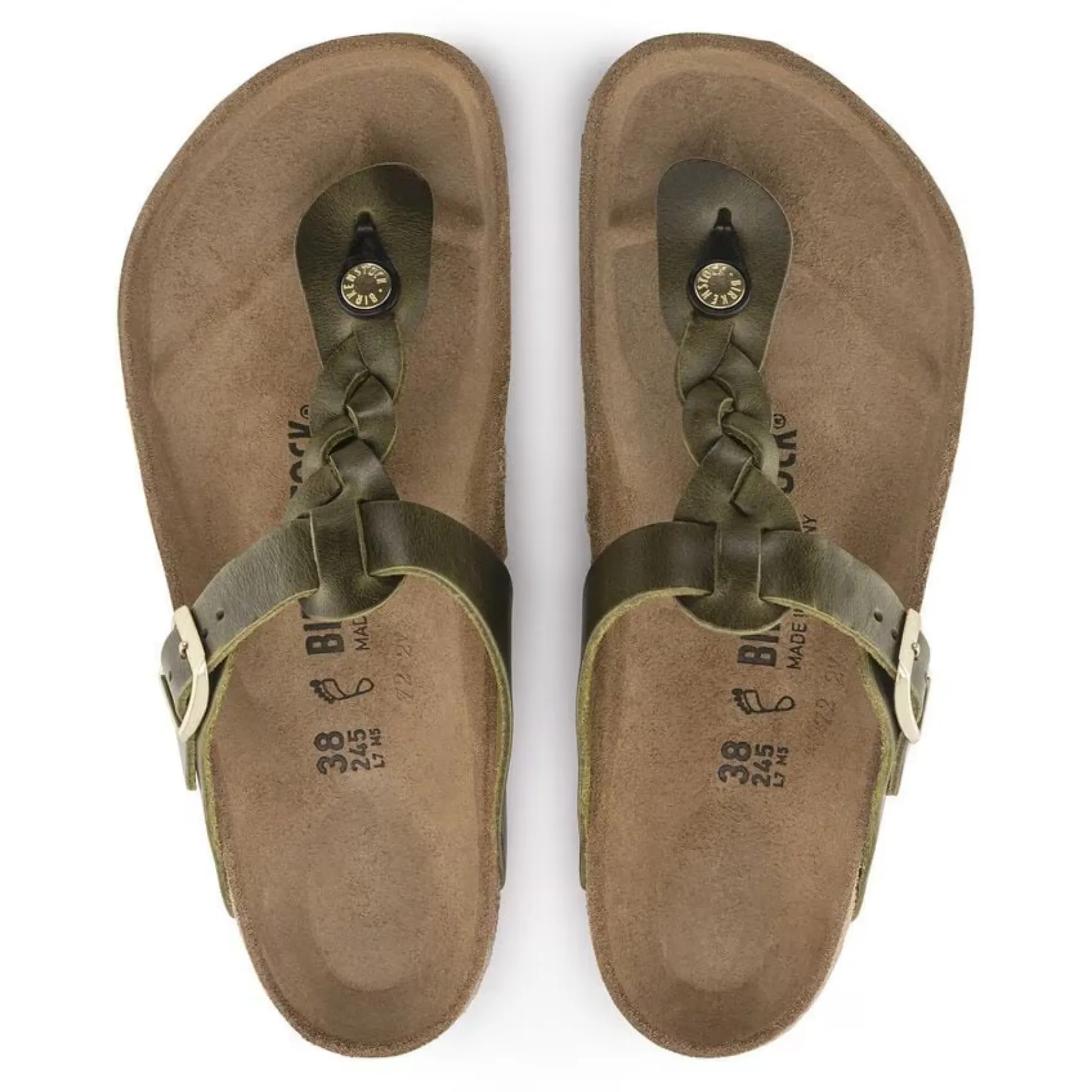 BIRKENSTOCK Gizeh Braided Oiled Leather Sandal
