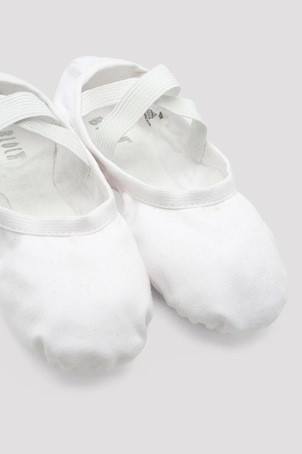Bloch S0284G and S0284L Performa Canvas Split-Sole WHITE Ballet Shoe
