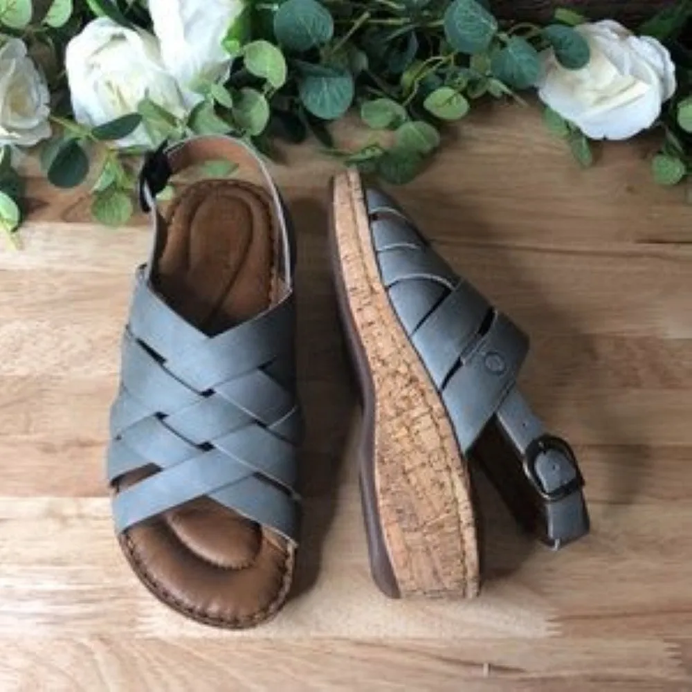 Born Women's Laila Comfort Sandal Blue 8