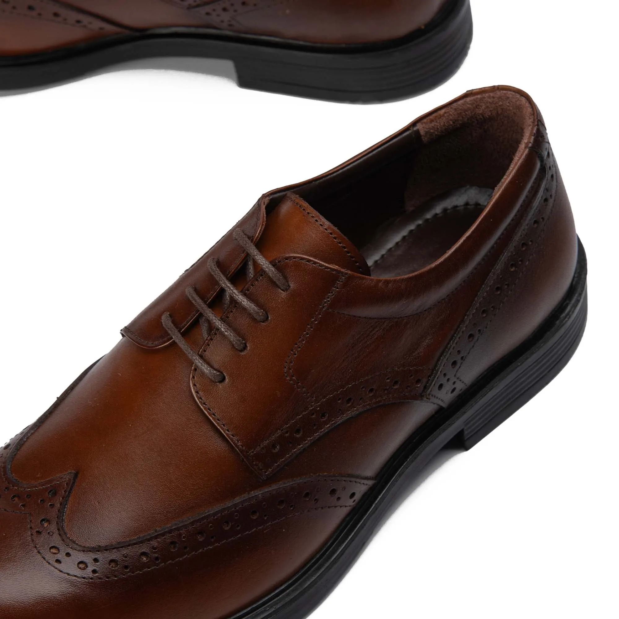 Brio genuine Lace-up shoe - HAVAN