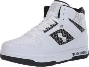 British Knights mens Kings Sl Sneaker, White/Black/Silver, 9.5 US