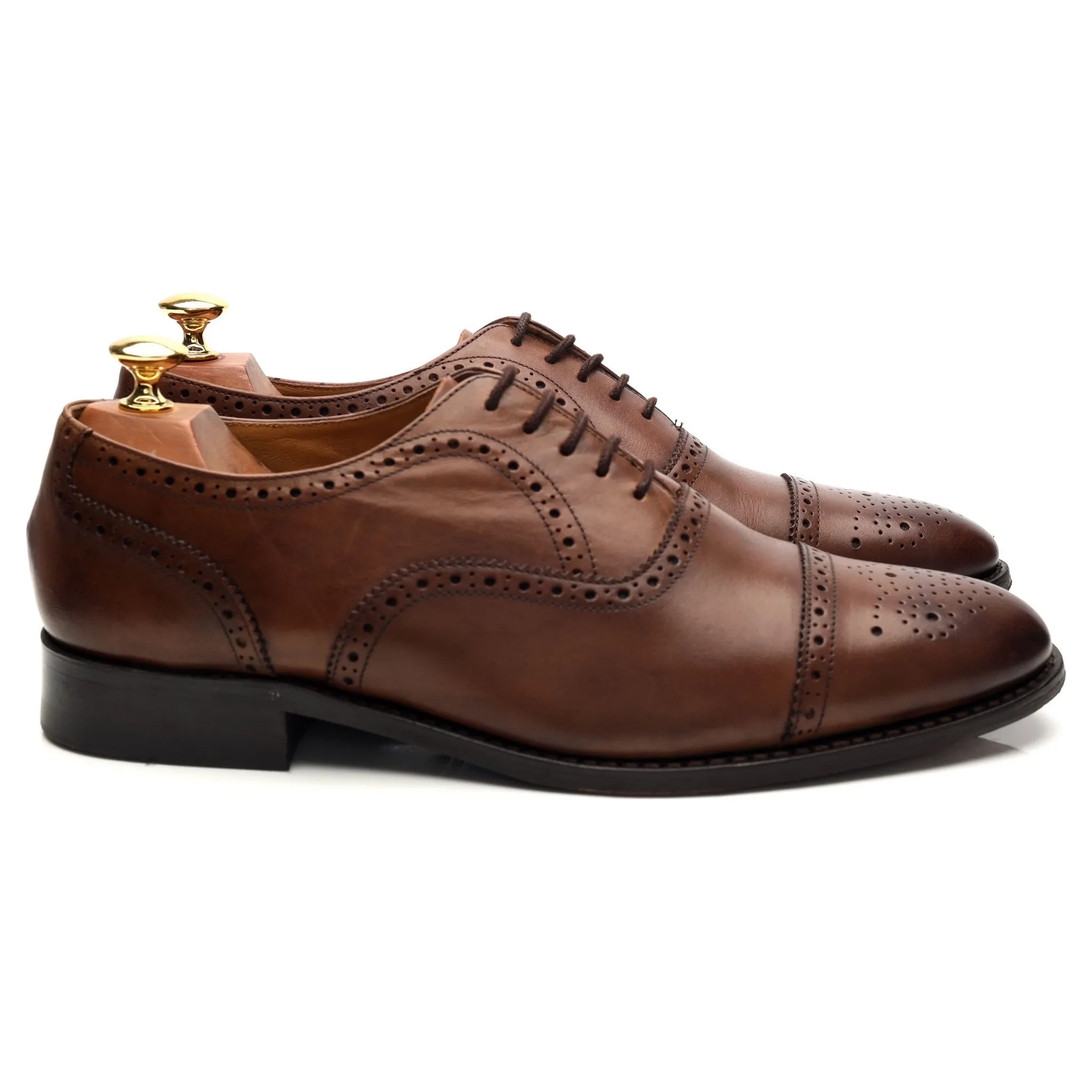 Brown Leather Oxford Brogues UK 9 F