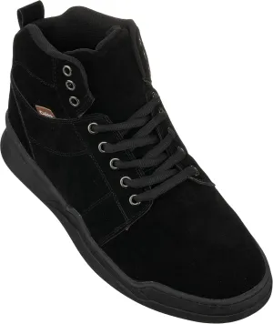 CALTO Men's Invisible Height Increasing Elevator Shoes - Black Athletic Ankle Top Sneaker Boots - 2.6 Inches Taller - H3124- Size 11 D(M) US