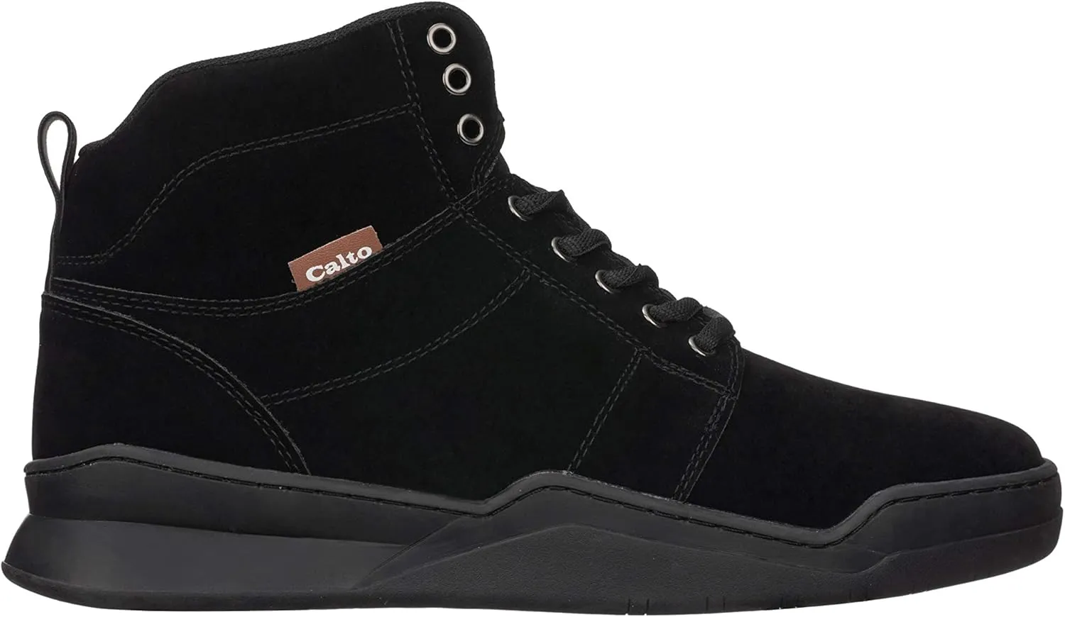 CALTO Men's Invisible Height Increasing Elevator Shoes - Black Athletic Ankle Top Sneaker Boots - 2.6 Inches Taller - H3124- Size 11 D(M) US