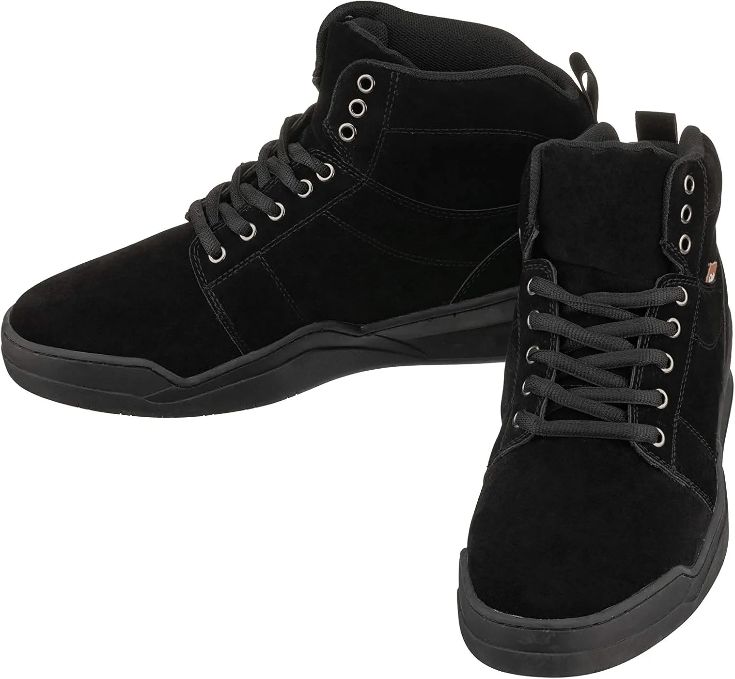 CALTO Men's Invisible Height Increasing Elevator Shoes - Black Athletic Ankle Top Sneaker Boots - 2.6 Inches Taller - H3124- Size 11 D(M) US