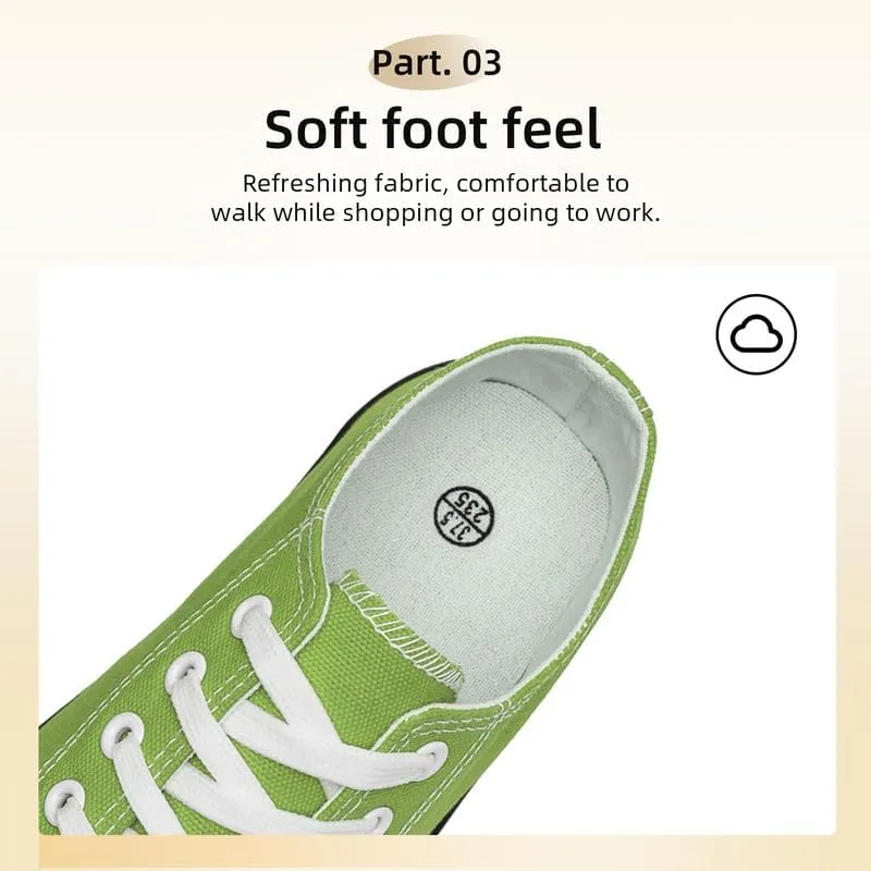 Canvas Shoes for Women Men Low Top Lace Up Sneakers Canvas Fashion Sneakers Classic Casual Walking Shoes Comfortable Breathable