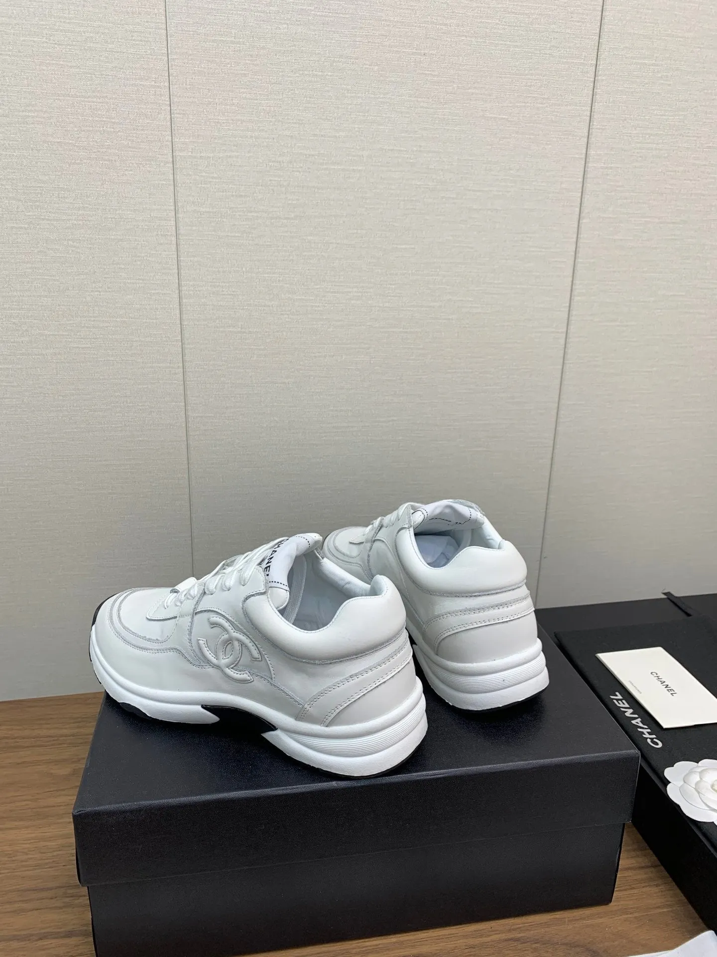 CC Sneaker 30mm White Lambskin