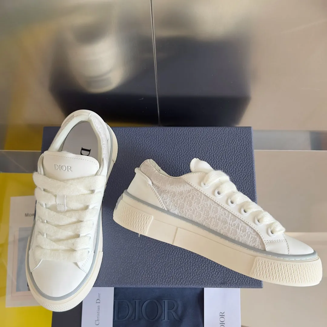 CD B33 Sneaker 40mm White Grey Monogram Suede