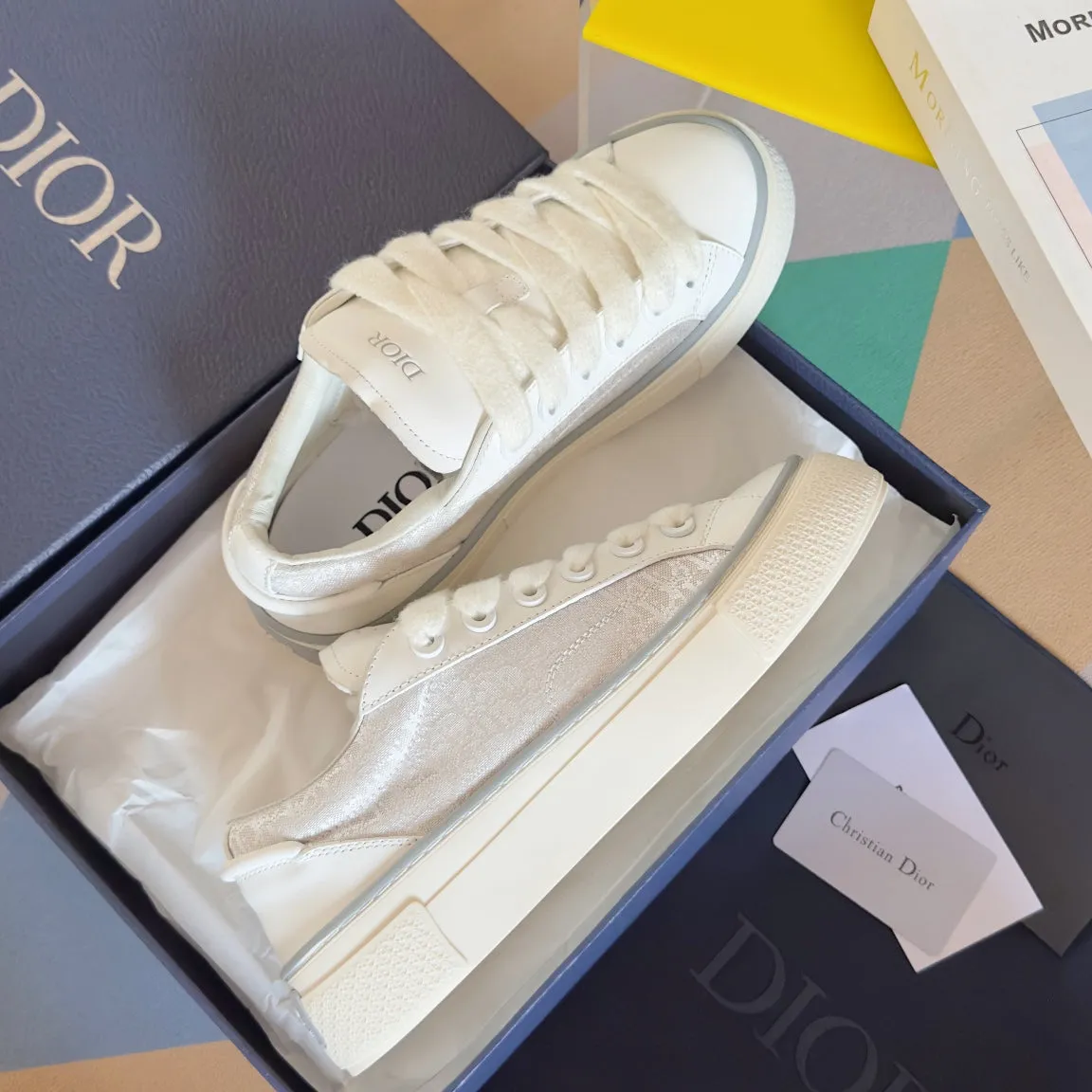 CD B33 Sneaker 40mm White Grey Monogram Suede