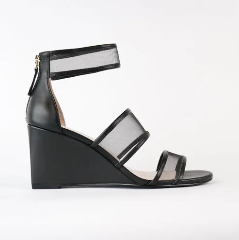 Cecelia Zip Strappy York Strap New Wedge Ankle Heel Sandal Sandals Great deal Dorothy Clear IoT-powered