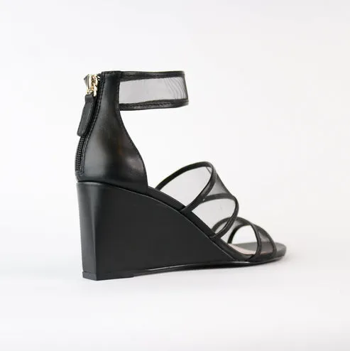 Cecelia Zip Strappy York Strap New Wedge Ankle Heel Sandal Sandals Great deal Dorothy Clear IoT-powered