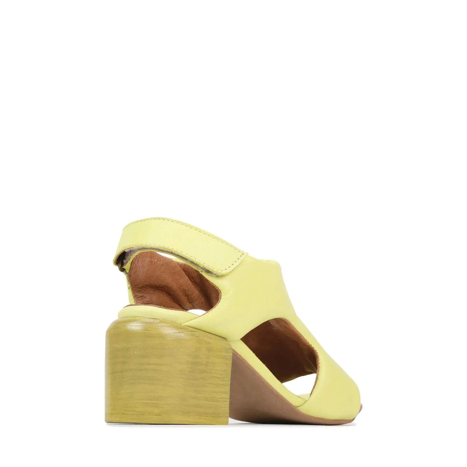 CHARICE LEATHER BLOCK HEEL SANDALS