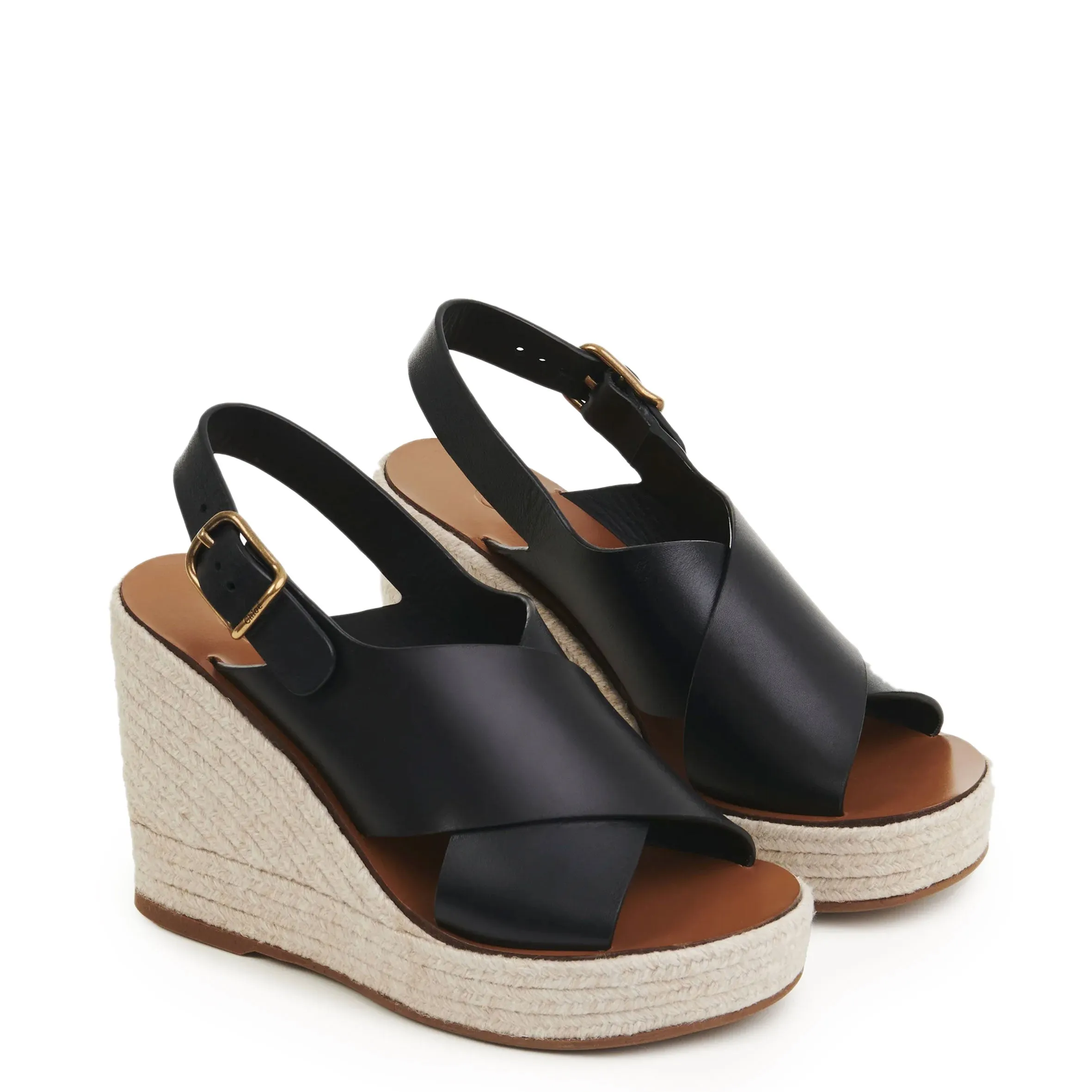 Chloe Pary Espadrille Wedge, Black
