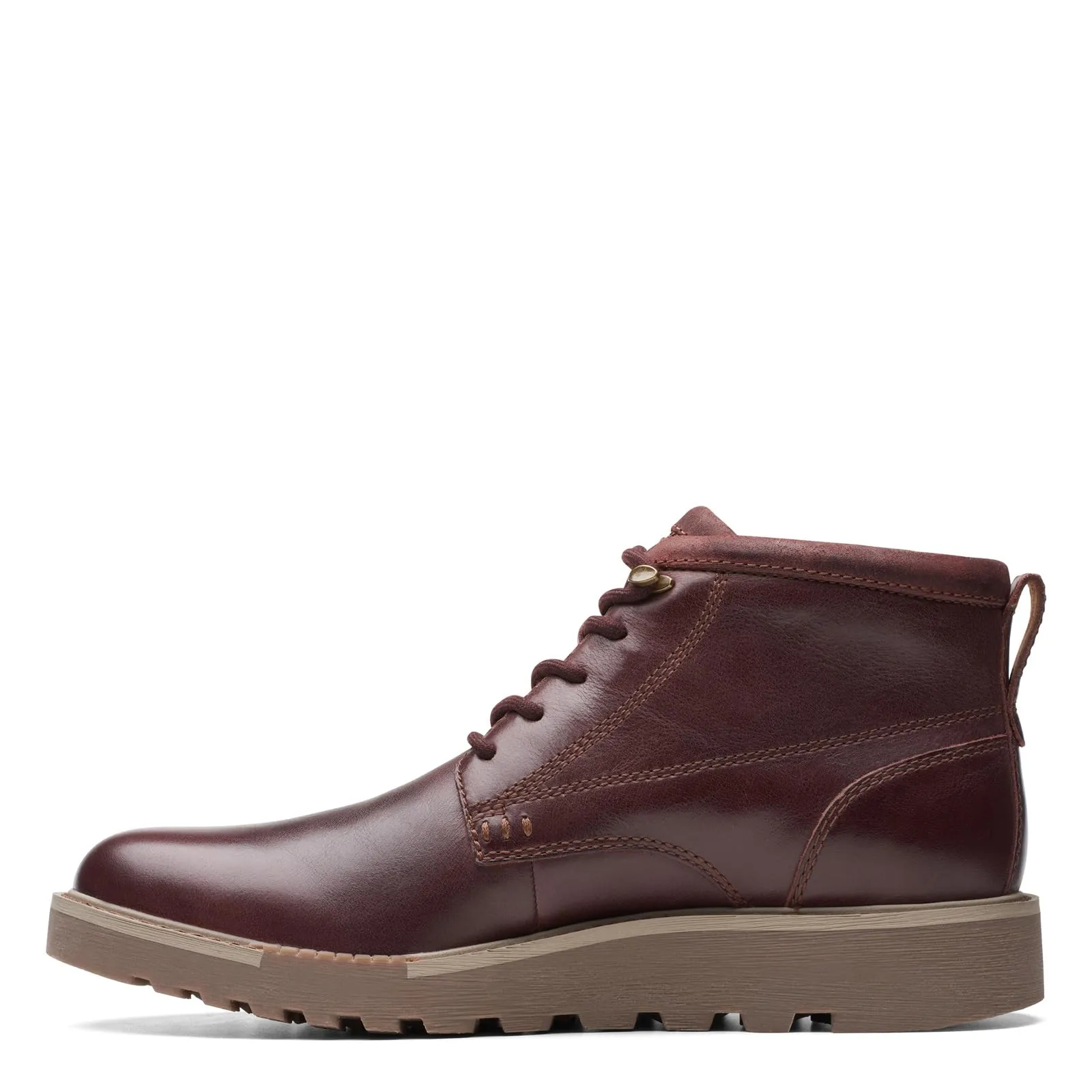 Clarks Men's Barnes Lace Oxford Boot, Brown Leather, 9