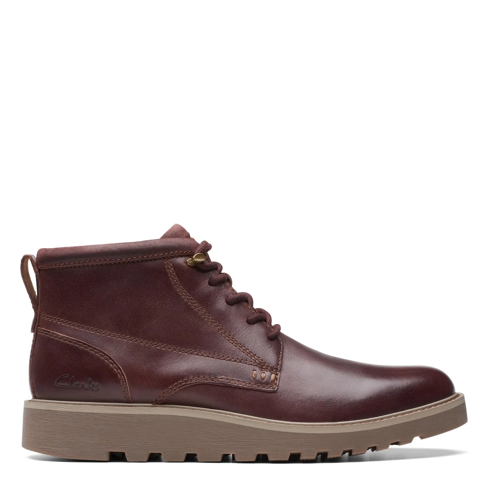 Clarks Men's Barnes Lace Oxford Boot, Brown Leather, 9