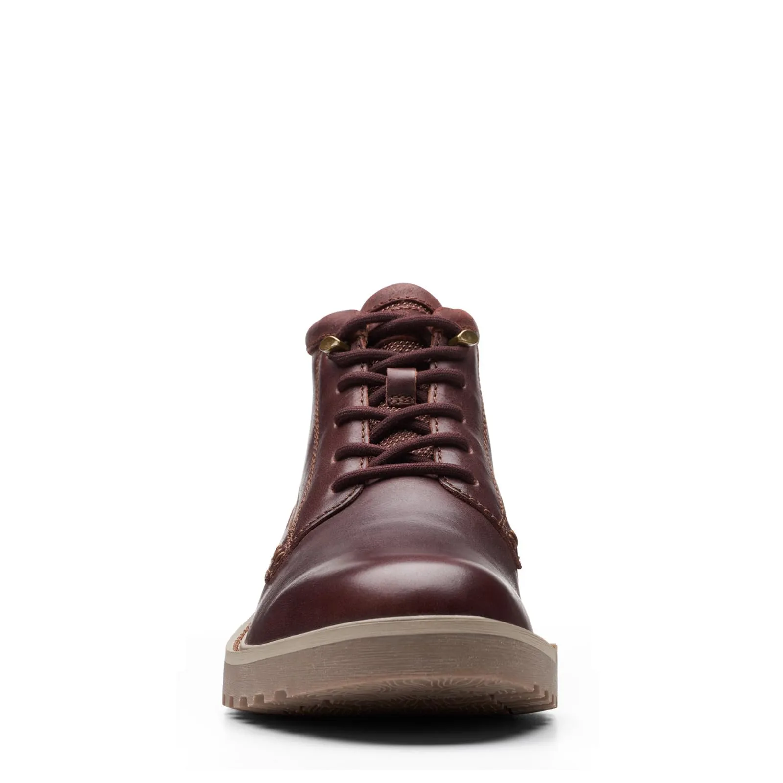 Clarks Men's Barnes Lace Oxford Boot, Brown Leather, 9
