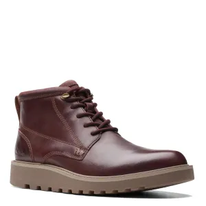 Clarks Men's Barnes Lace Oxford Boot, Brown Leather, 9