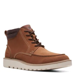 Clarks Men's Barnes Mid Oxford Boot, Cola Suede, 10.5