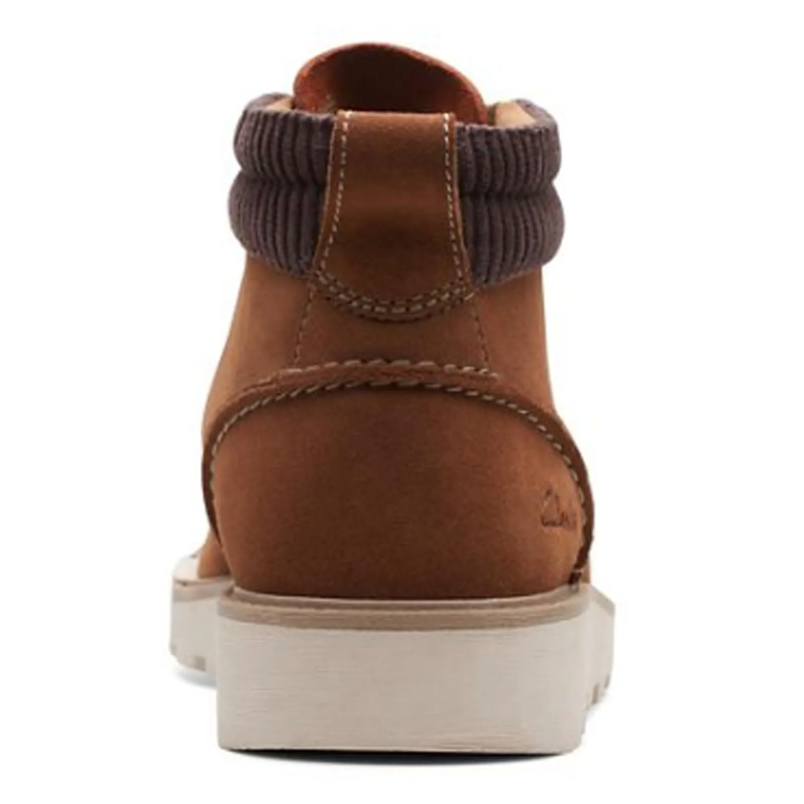 Clarks Men's Barnes Mid Oxford Boot, Cola Suede, 10