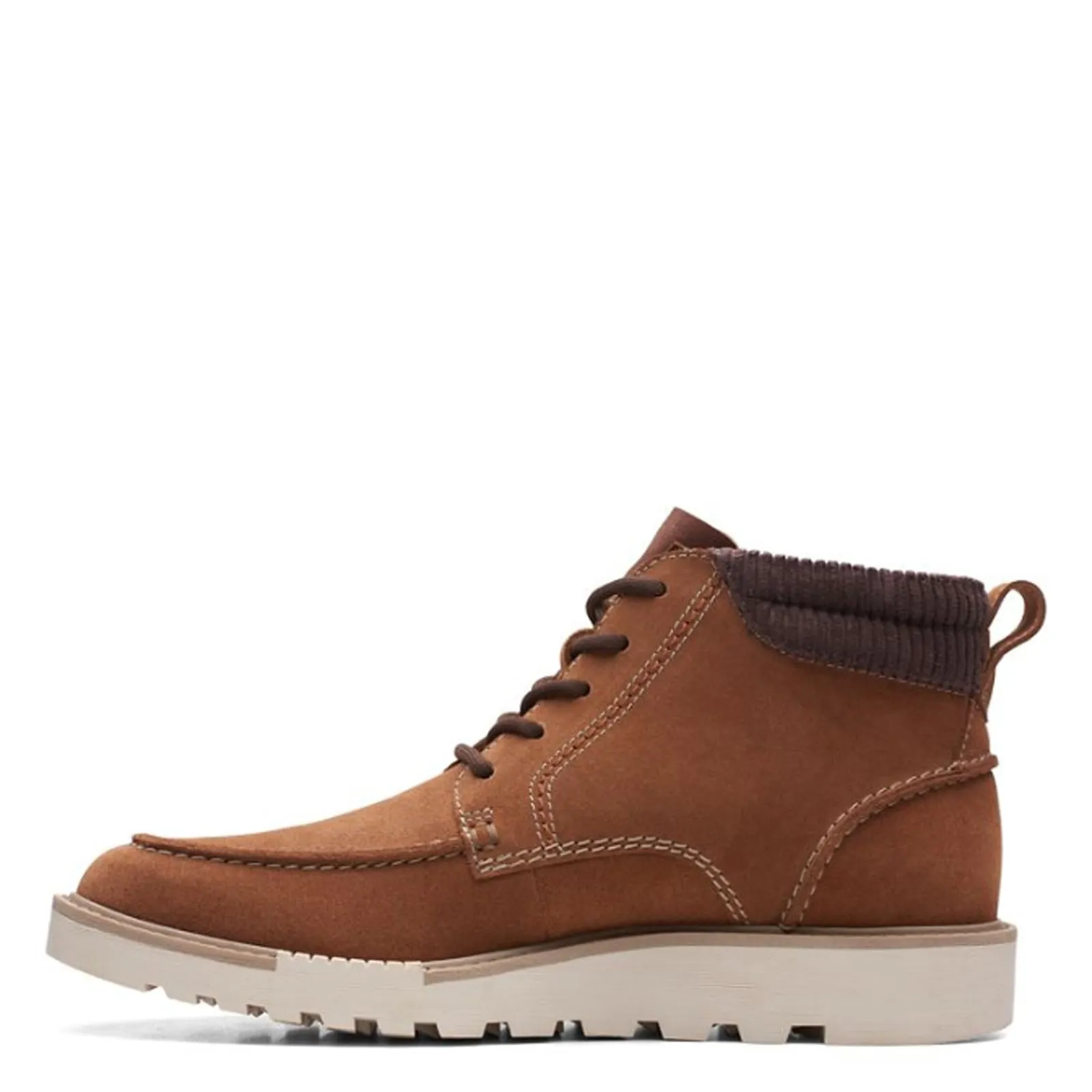 Clarks Men's Barnes Mid Oxford Boot, Cola Suede, 10