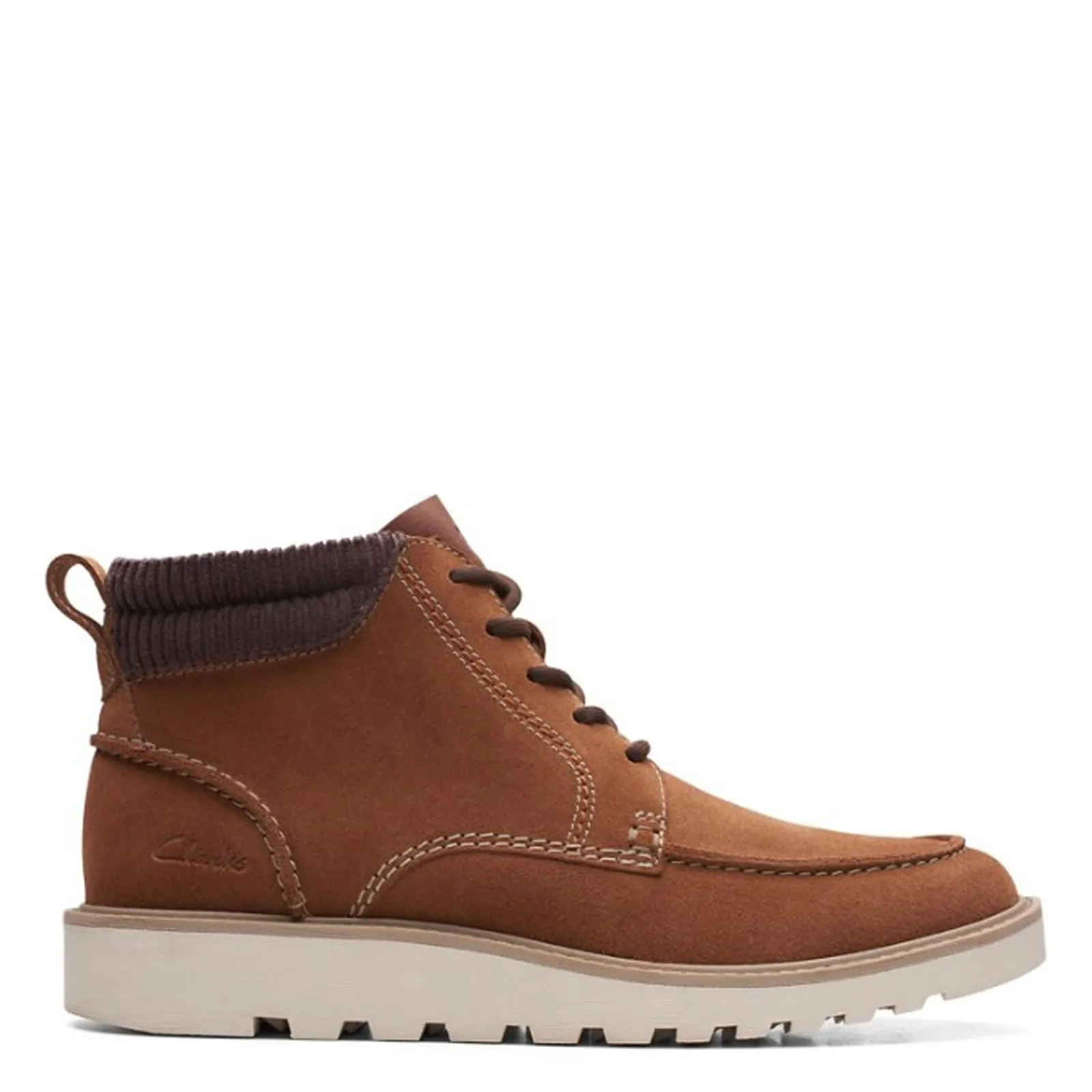 Clarks Men's Barnes Mid Oxford Boot, Cola Suede, 10