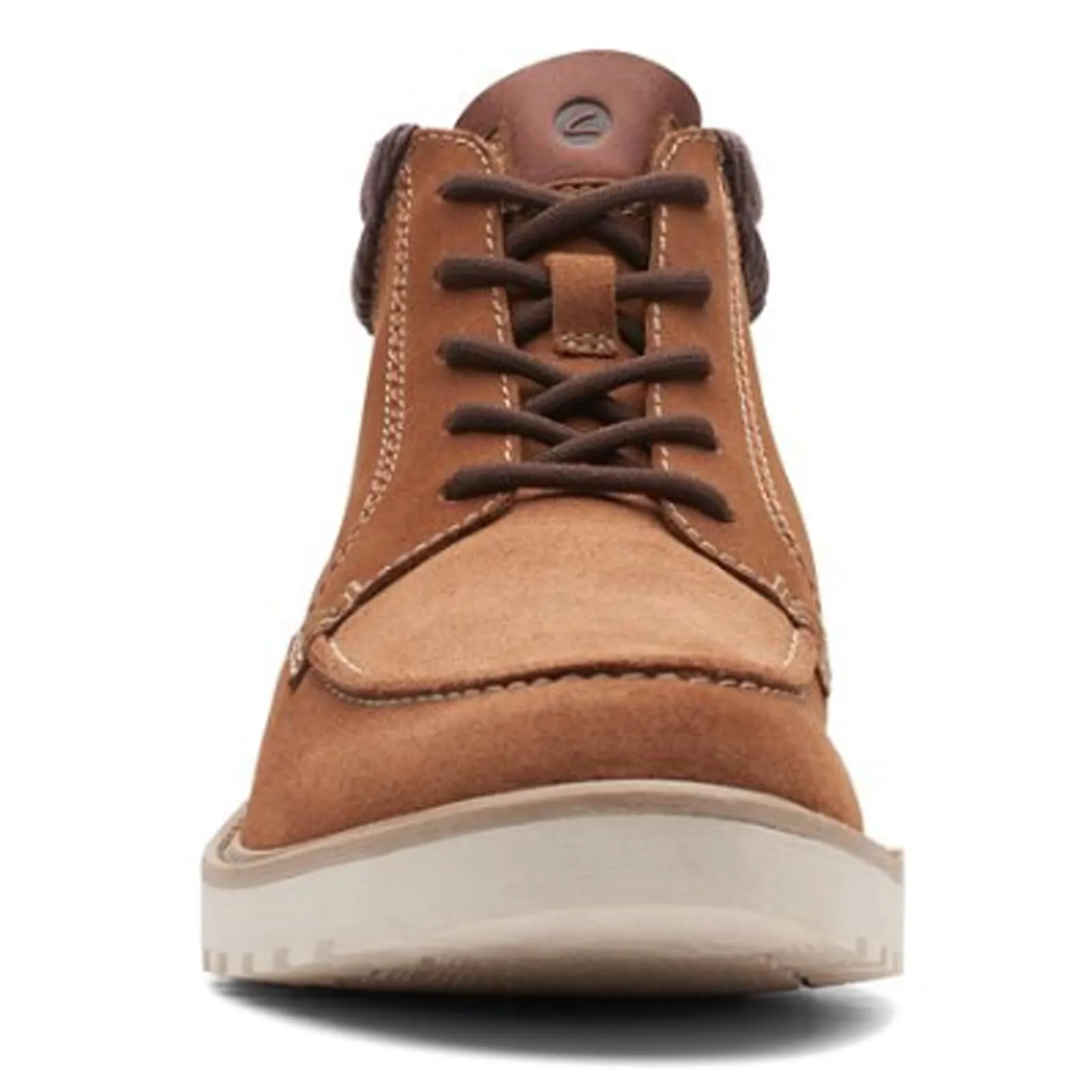 Clarks Men's Barnes Mid Oxford Boot, Cola Suede, 10