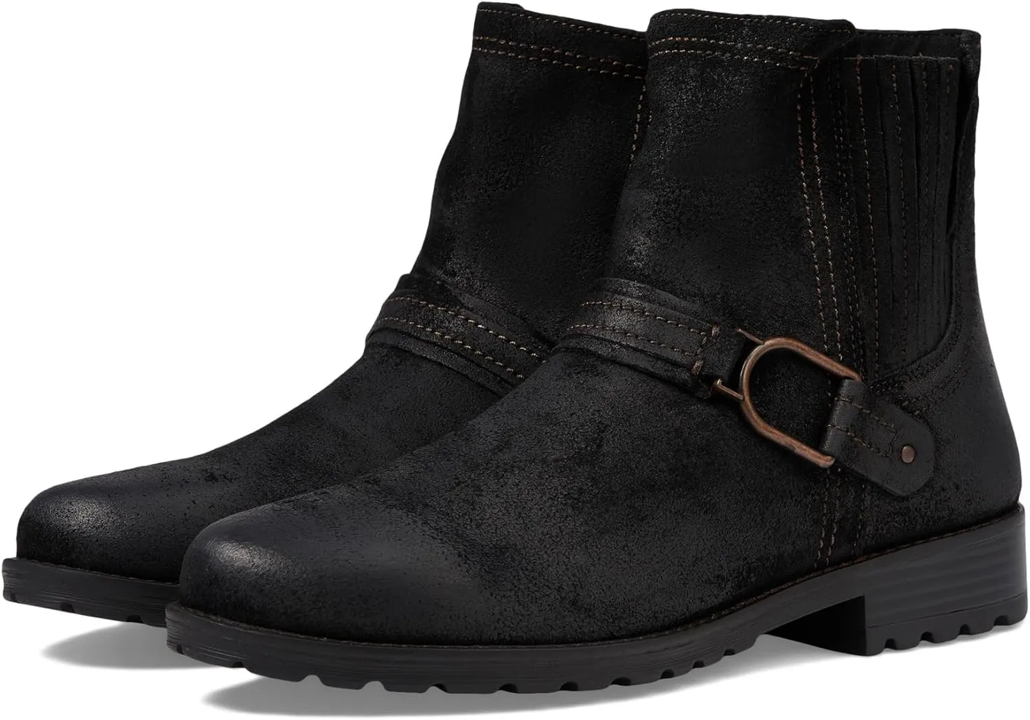 Clarks Unisex Aspra Buckle Sneaker, Black SDE, 0 US Women