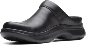 Clarks Unisex ClarksPro Clog Sneaker, Black Leather, 12 US Women