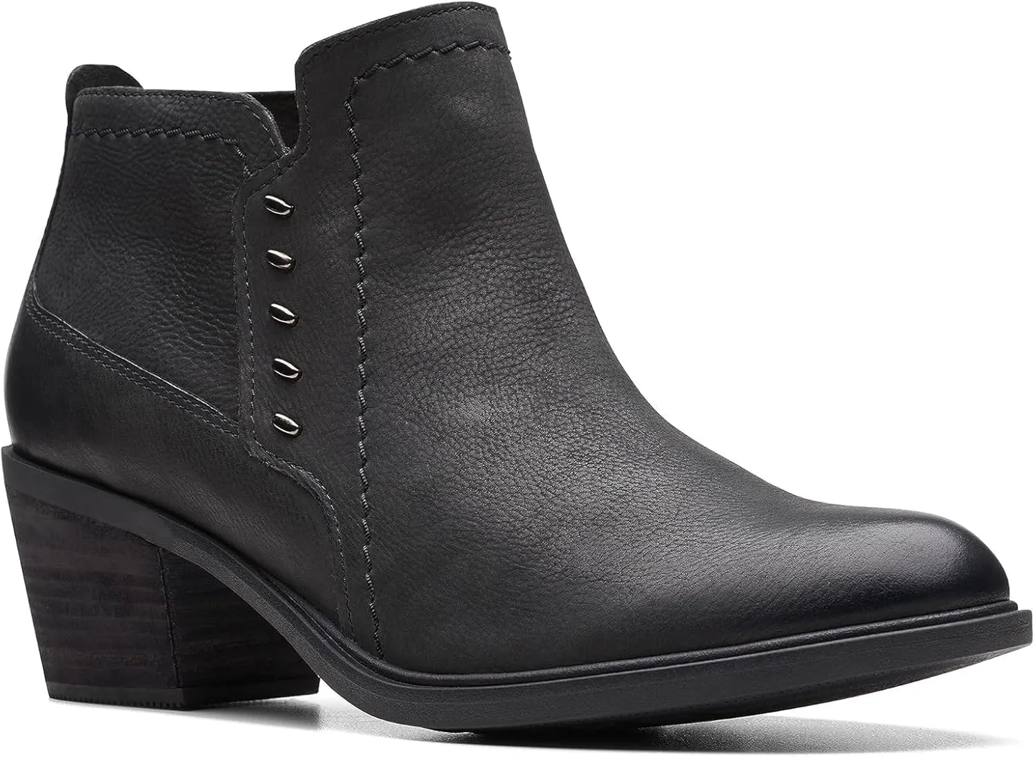 Clarks Unisex Neva Lo Sneaker, Black Leat, 0 US Women