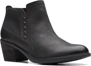 Clarks Unisex Neva Lo Sneaker, Black Leat, 0 US Women
