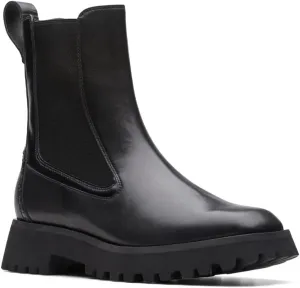 Clarks Unisex Stayso Rise Sneaker, Black Leat, 0 US Women