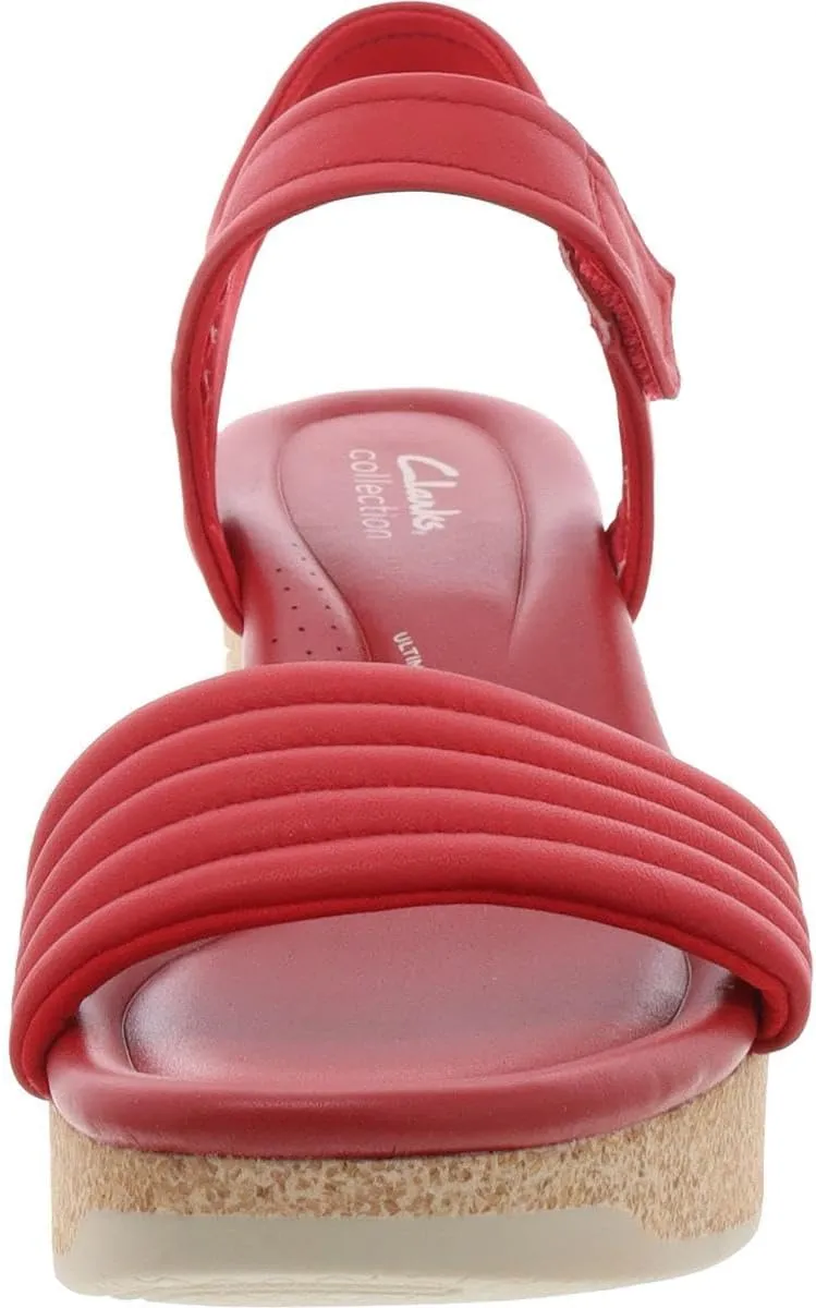 Clarks Womens Chelseah Gem Silhouette Wedge Ankle Strap