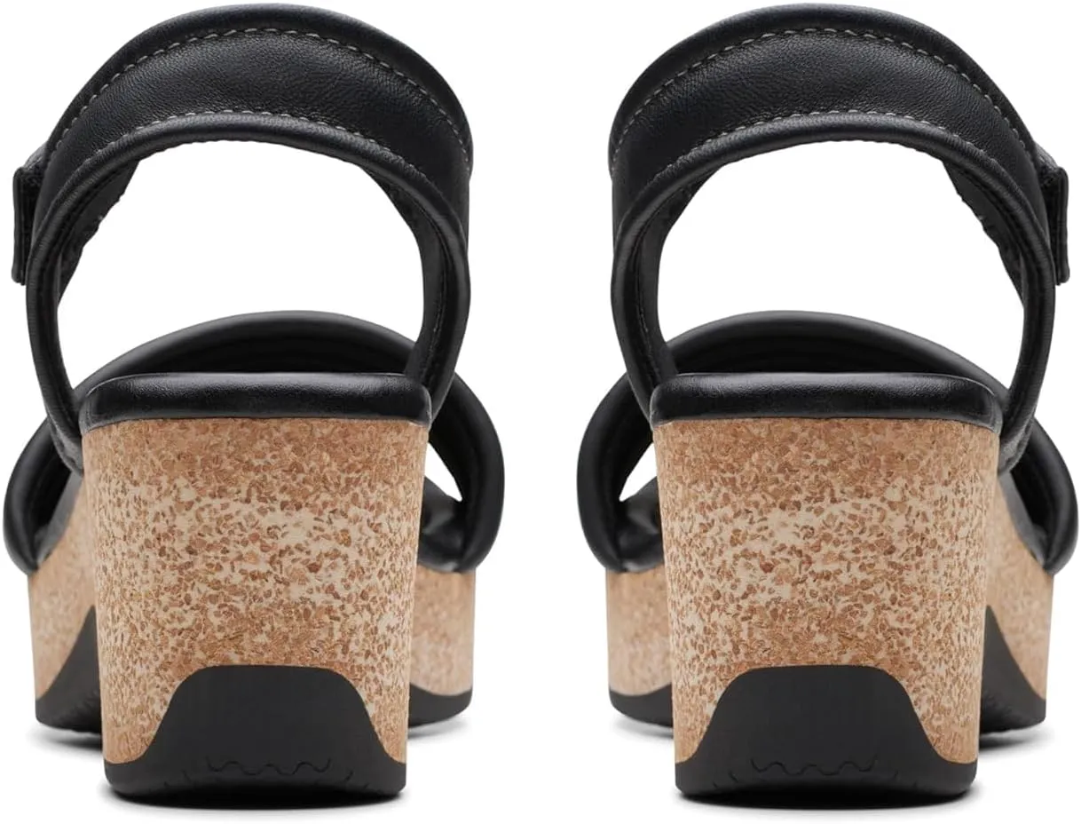Clarks Womens Chelseah Gem Silhouette Wedge Ankle Strap